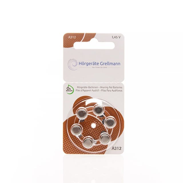 Hörgeräte Grellmann Batterien der Größe A312.